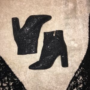 Black Sparkle ankle boots